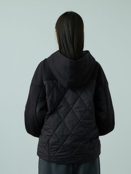 キルトダンボールコクーンスリーブブルゾン