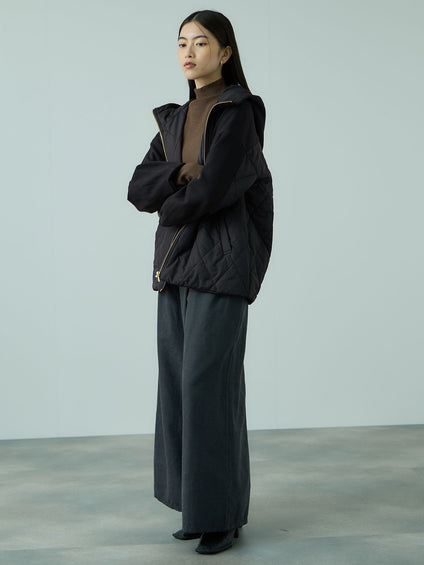 キルトダンボールコクーンスリーブブルゾン