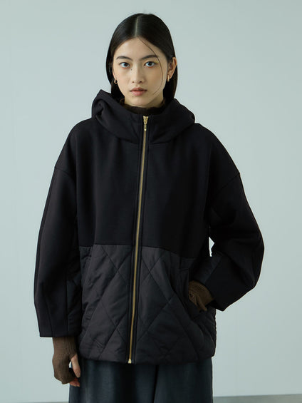 キルトダンボールコクーンスリーブブルゾン