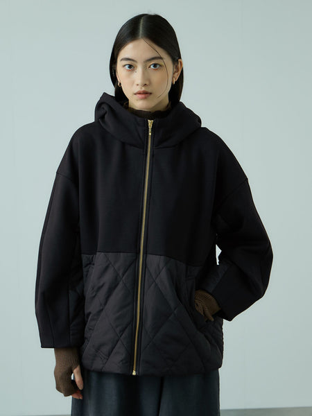 キルトダンボールコクーンスリーブブルゾン