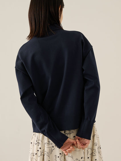 スポンディッシュポロニットトップス≪手洗い可能≫