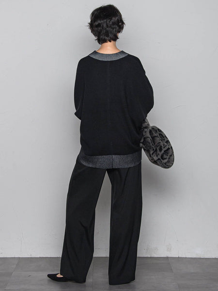 今日の気分で着回せるリバーシブルニット≪手洗い可能≫