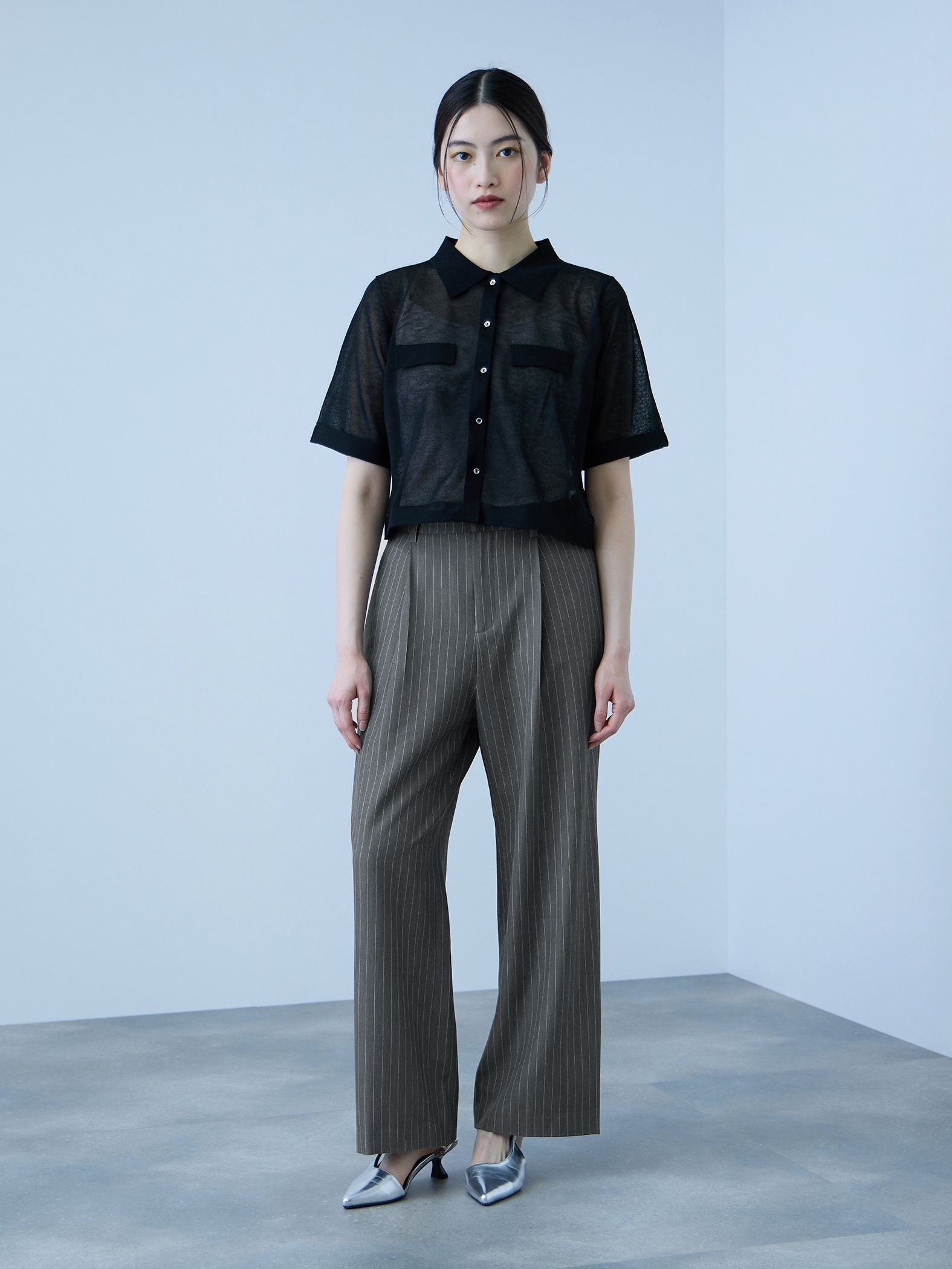 サイドポケットワイドタックパンツ