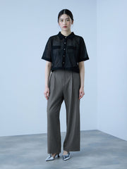 サイドポケットワイドタックパンツ