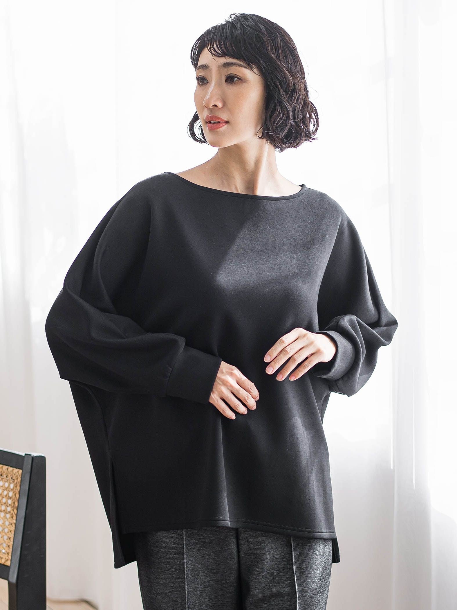 【WEB限定】”もっちり素材”ダンボールドルマンプルオーバー≪手洗い可能≫