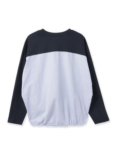 ポンチローマ異素材バックテールカットソー