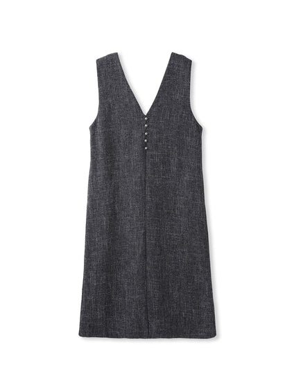 ツィードVネックジャンスカワンピース