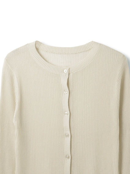 リネンフィールカーディガンキャミセット