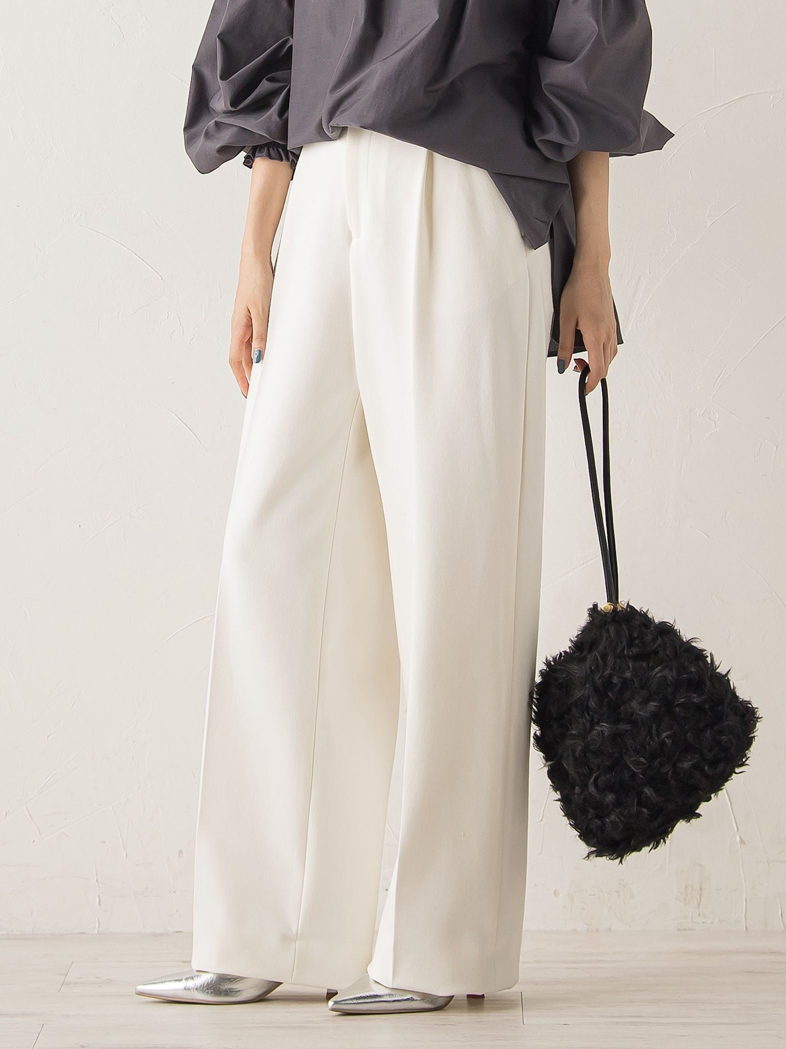 両面起毛ストレッチパンツ≪洗濯機で洗える≫