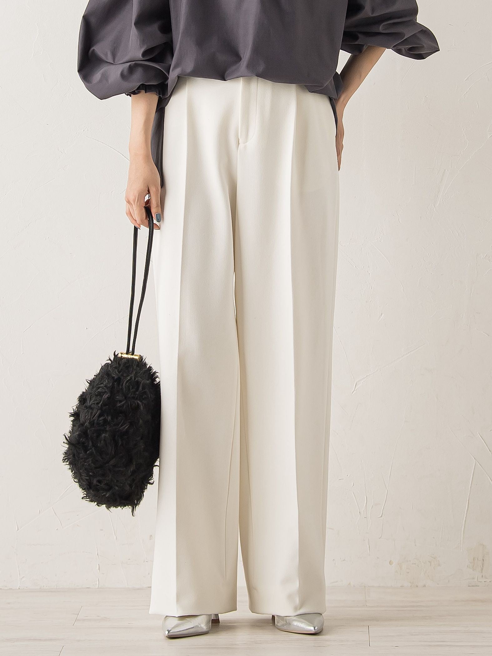 両面起毛ストレッチパンツ≪洗濯機で洗える≫