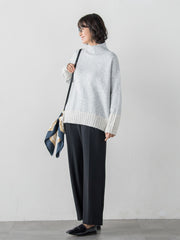 【WEB限定】”ふんわり配色の”もっちりハイネックニット