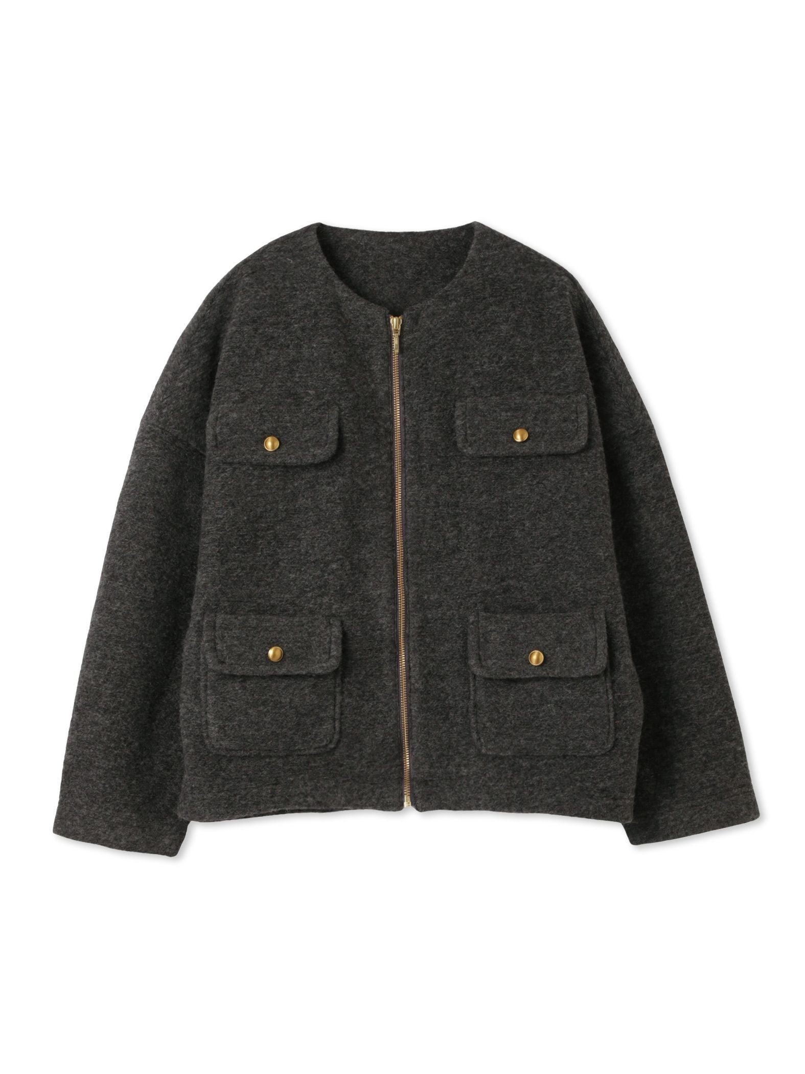 イタリアンエアリー4ポケットZIPブルゾン≪手洗い可能≫