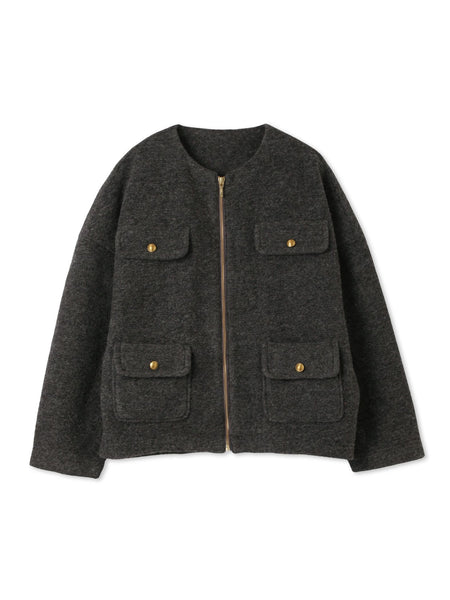 イタリアンエアリー4ポケットZIPブルゾン≪手洗い可能≫