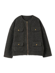 イタリアンエアリー4ポケットZIPブルゾン≪手洗い可能≫