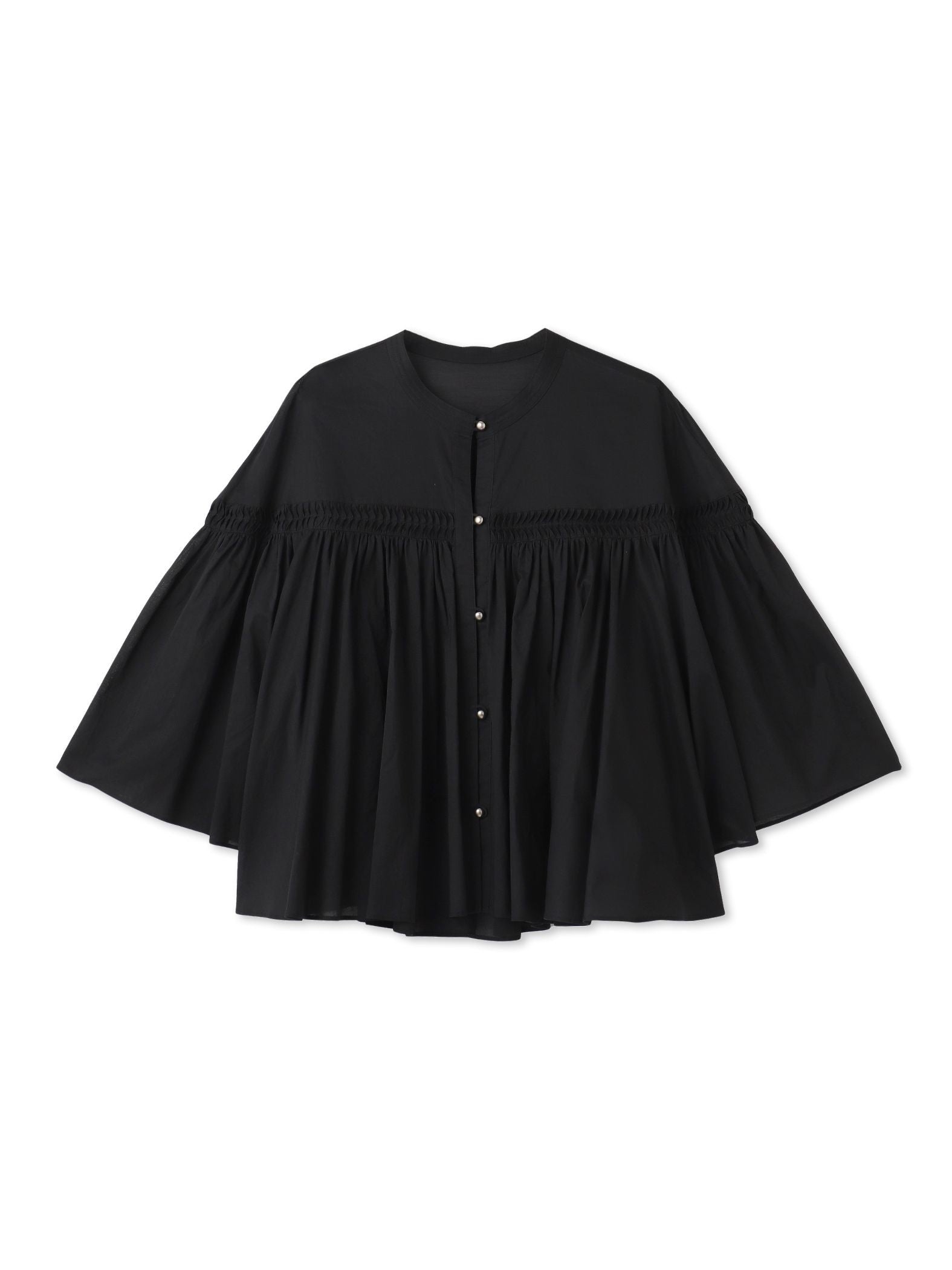 ピンタックcottonブラウス≪洗濯機で洗える≫