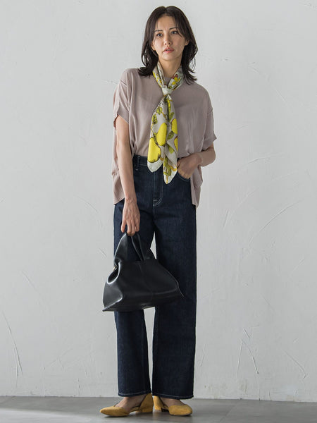 【JAPAN BLUE JEANS】デニムワイドパンツ≪洗濯機で洗える≫