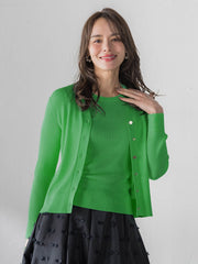 LUCINDAリブニットVカーディガン