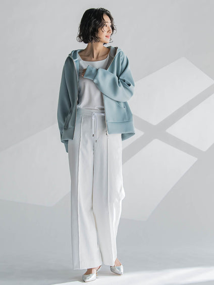 【WEB限定】シェルタリングワイドパンツ≪洗濯機で洗える≫
