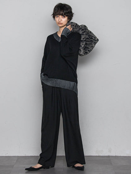 今日の気分で着回せるリバーシブルニット≪手洗い可能≫