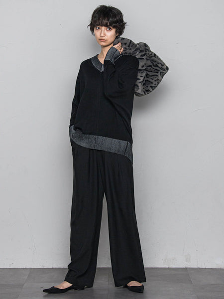 今日の気分で着回せるリバーシブルニット≪手洗い可能≫