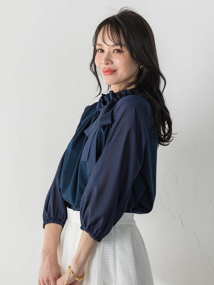 サイドリボンカットソー