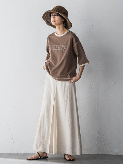 バイカラーパイピングロゴTシャツ≪手洗い可能≫