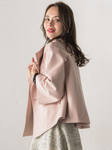 スタンドカラーショートコート