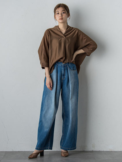 セミシアースキッパーブラウス≪洗濯機で洗える≫