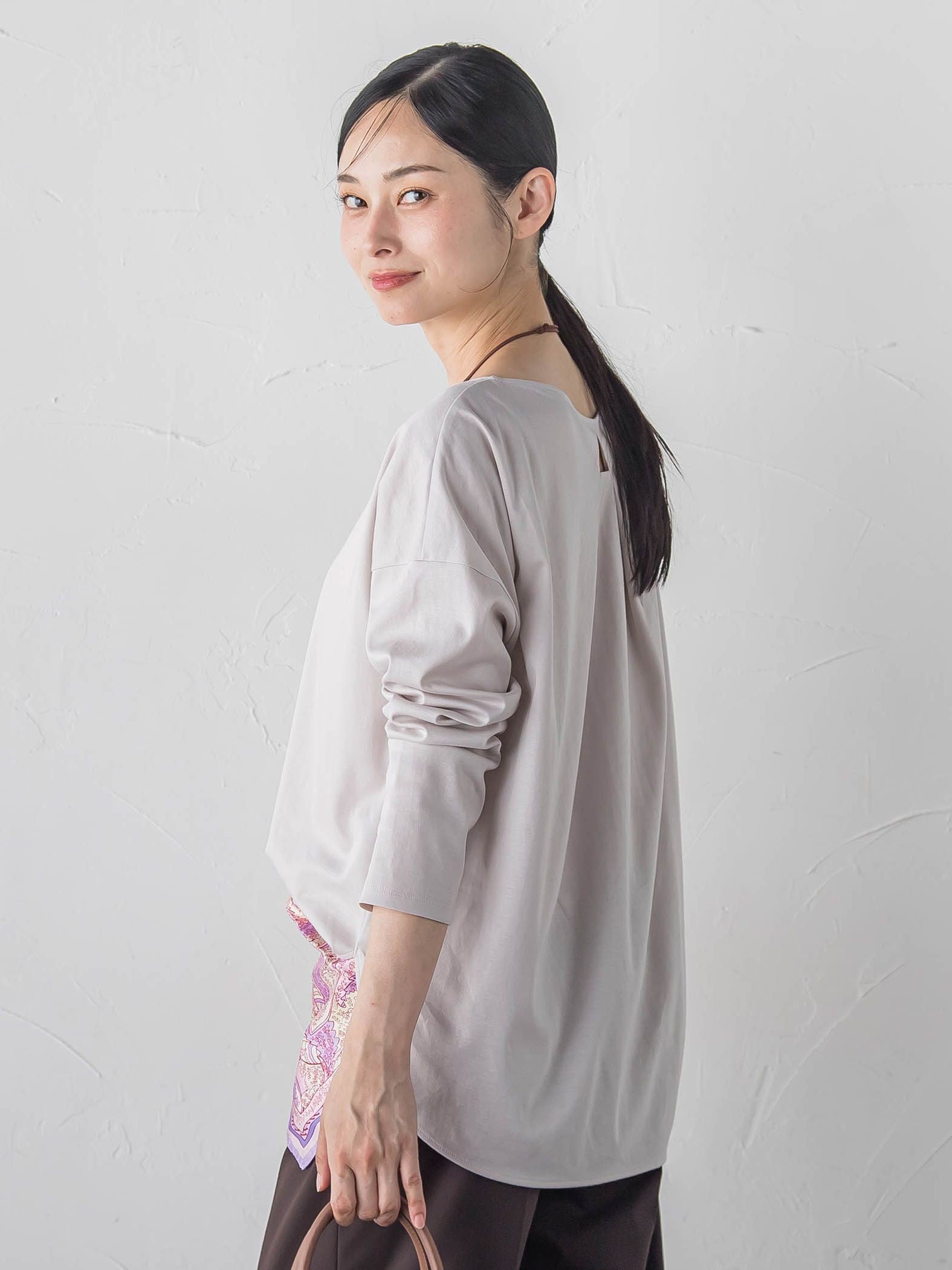 【WEB限定】≪背中美人革命≫汗染み防止バックポイントロンT