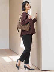 【WEB限定】”すっきり快適な履き心地”テーパードパンツ≪洗濯機で洗える≫