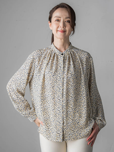 くずしドットブラウス