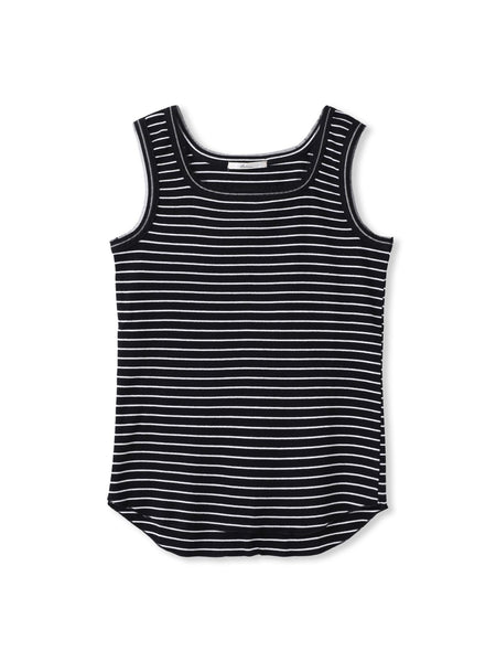 リブスクエアタンクトップ
