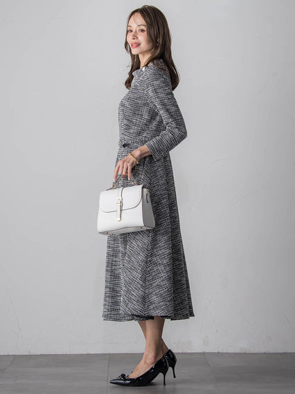 ツイードラメワンピース