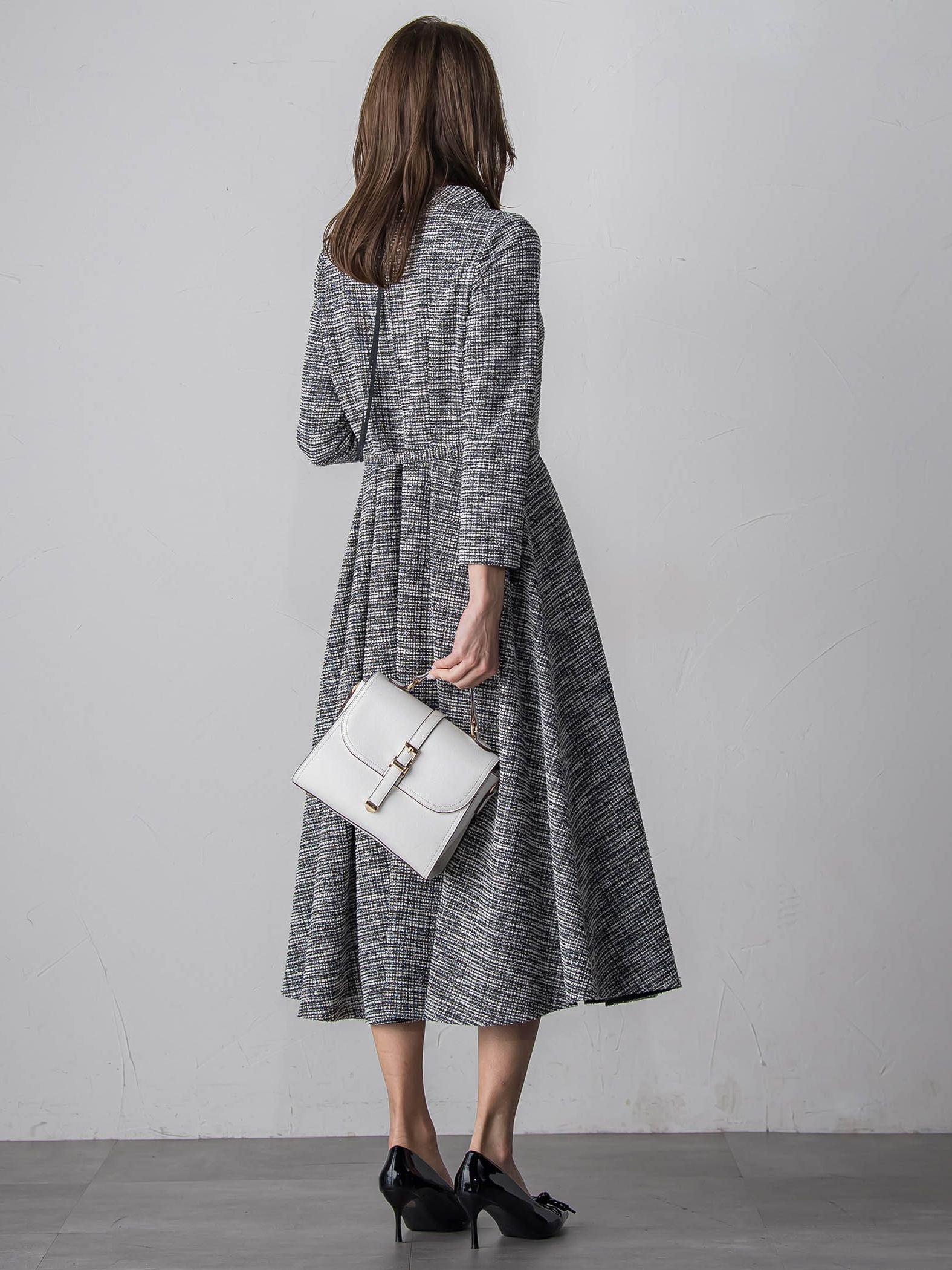 ツイードラメワンピース