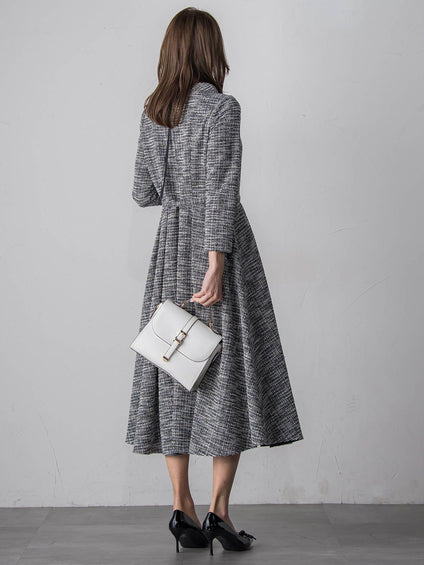 ツイードラメワンピース