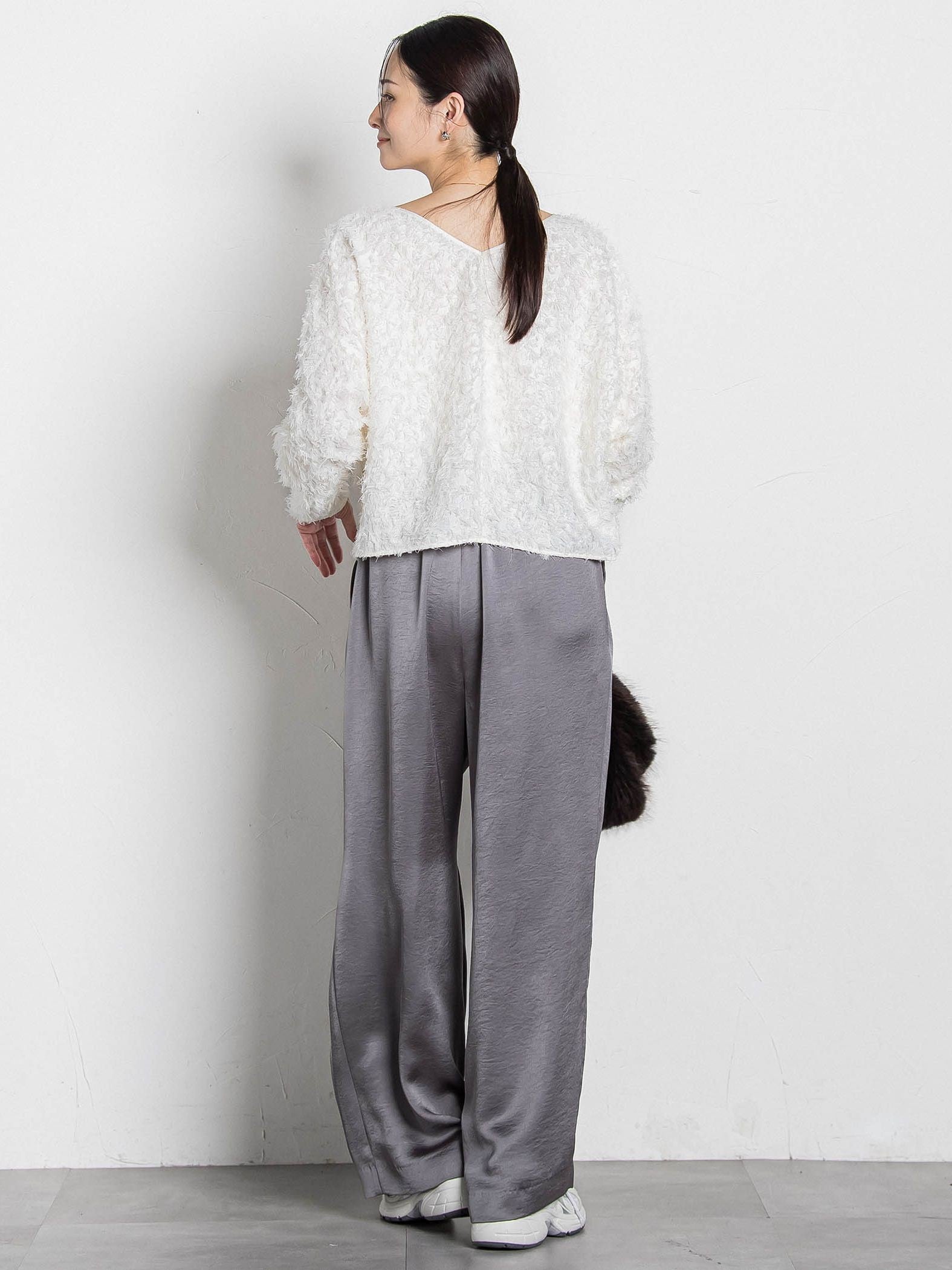 カリーヌサテンパンツ≪洗える≫