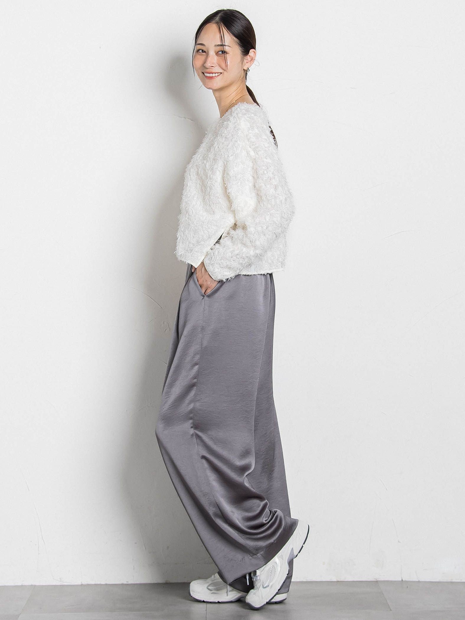 カリーヌサテンパンツ≪洗える≫