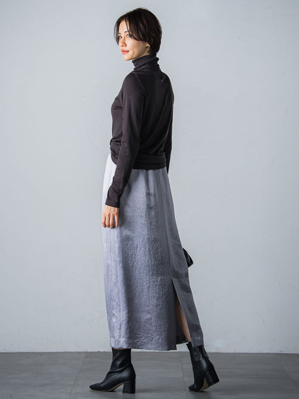 【WEB限定】吸湿発熱 タートルカットソー≪蓄熱保温/洗える≫