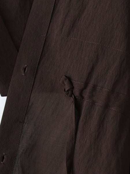 【大きいサイズ】リネンライクシアーボイルシャツ
