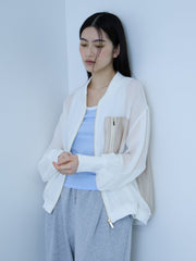 【大人の抜け感】メッシュブルゾン