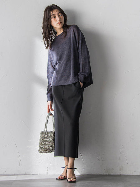 ペーパーブレンドルーズニットプルオーバー