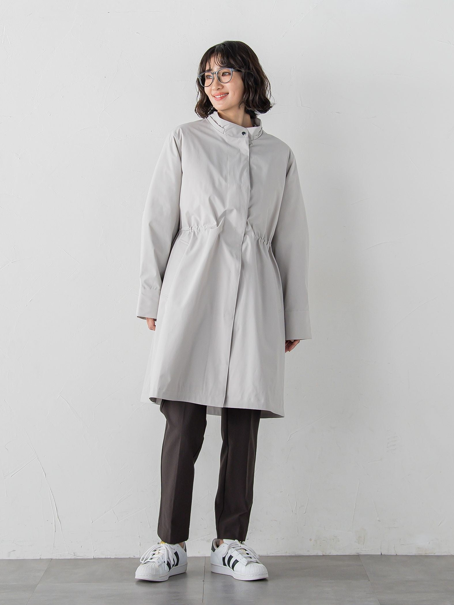 【大きいサイズ】パーテーションダウンロングコート