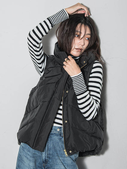 【WEB限定】スタンドカラーダウンベスト