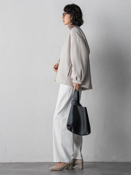 【biyori】キルティングノーカラーブルゾン