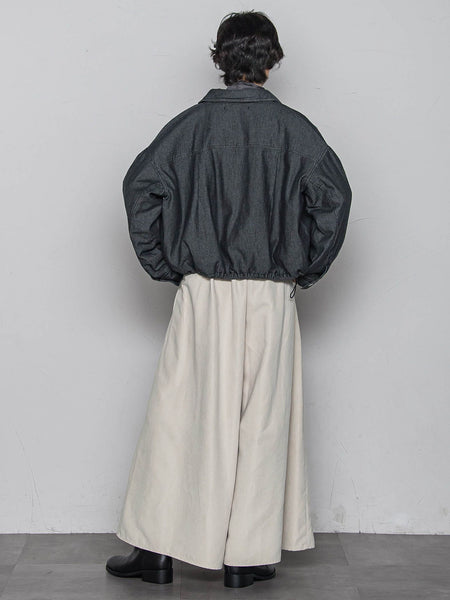 中綿デニムジャケット≪洗濯機で洗える≫