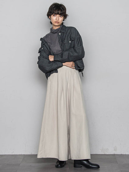 中綿デニムジャケット≪洗濯機で洗える≫