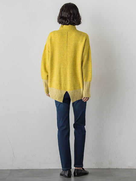 【WEB限定】”ふんわり配色の”もっちりハイネックニット