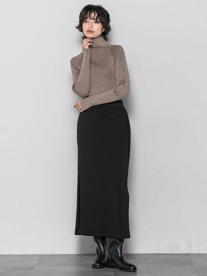 【WEB限定】プレーティングリブニットプルオーバー≪手洗い可能≫