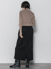 【WEB限定】プレーティングリブニットプルオーバー≪手洗い可能≫