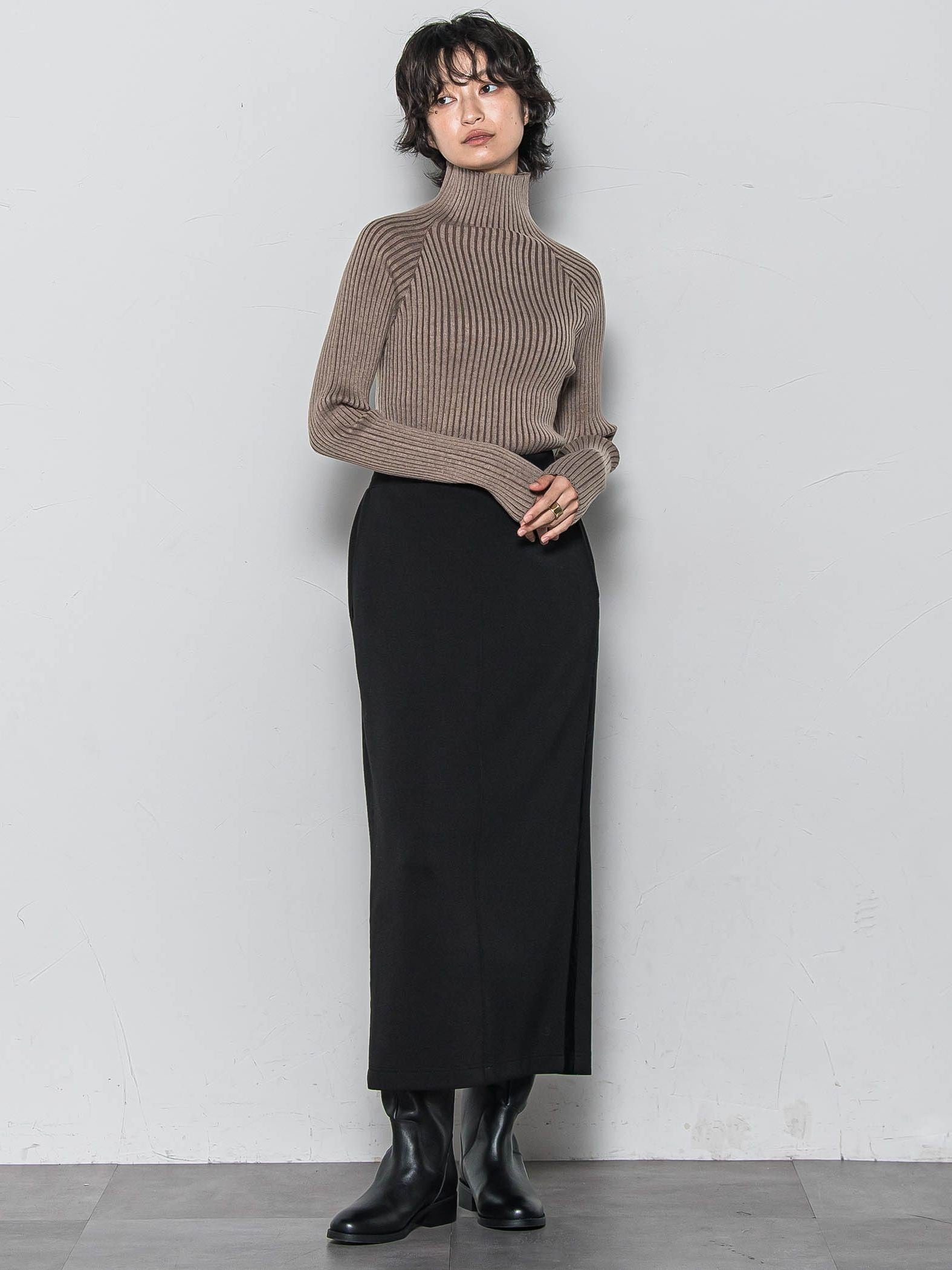 【WEB限定】プレーティングリブニットプルオーバー≪手洗い可能≫